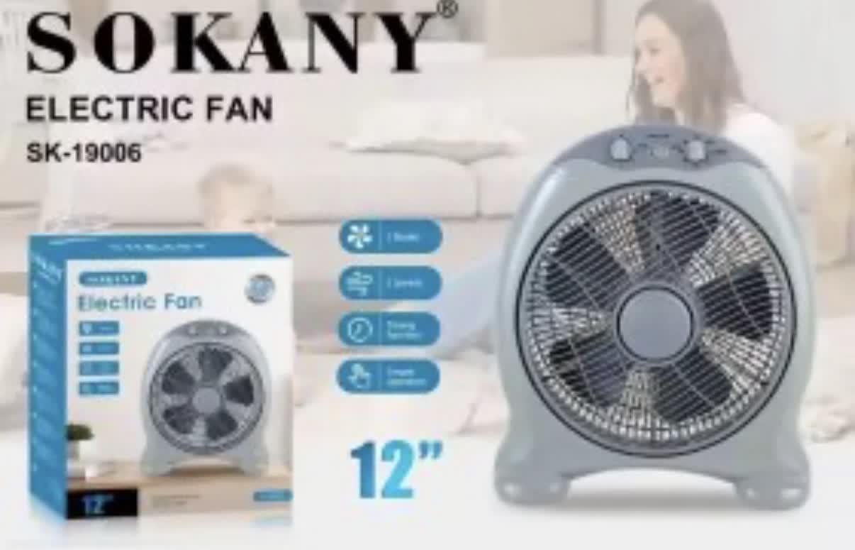 پنکه رومیزی چرخشی 5 پره سوکانی مدل SK-19006 سایز 12 اینچ