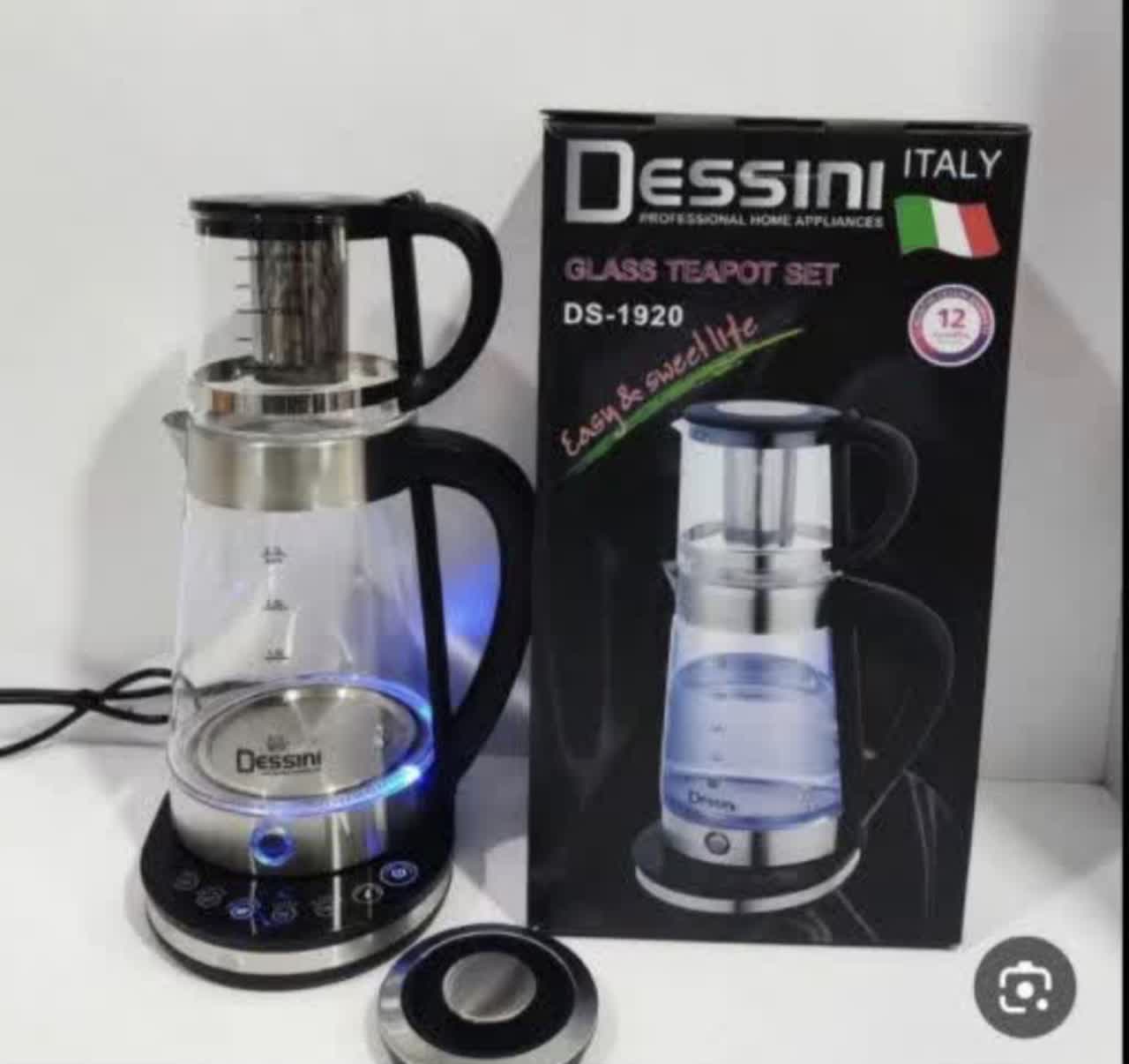چای ساز روی همی دسینی مدل DS-1930  پیرکس، پنل دیجیتال لمسی، وارمردار 